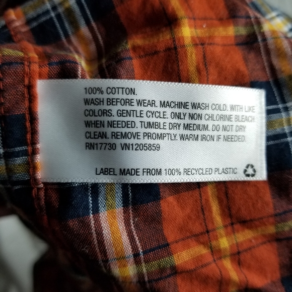 Cat & Jack Plaid Button Down Long Sleeve Shirt for Boys - Picture 5 of 5